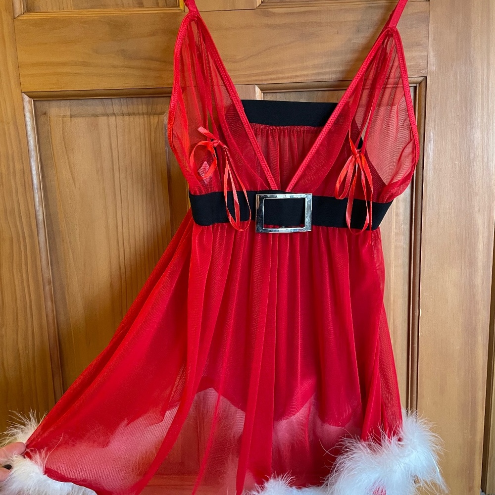 Sexy Santa babydoll lingerie